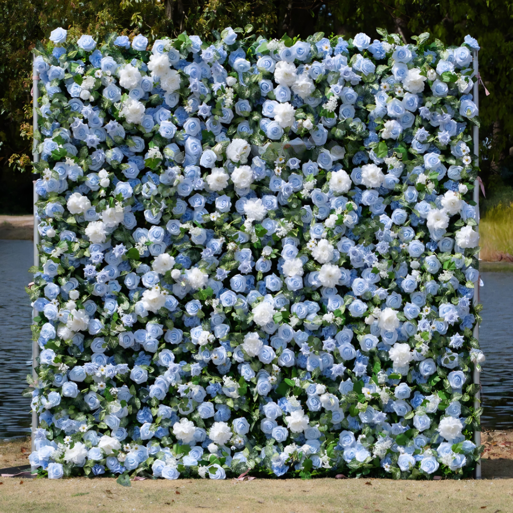 8x8 Flower Wall (Blue/White)
