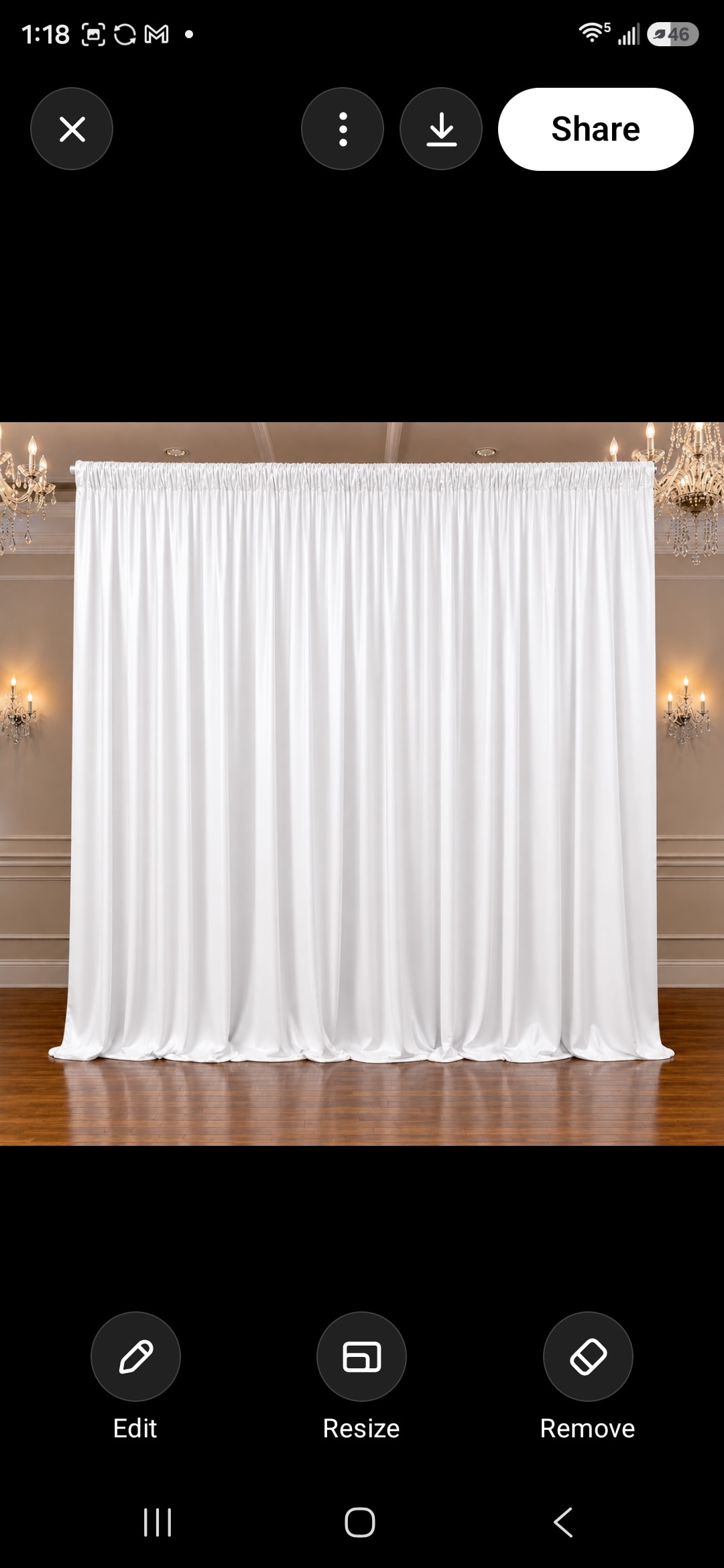 White Polyester Drape
