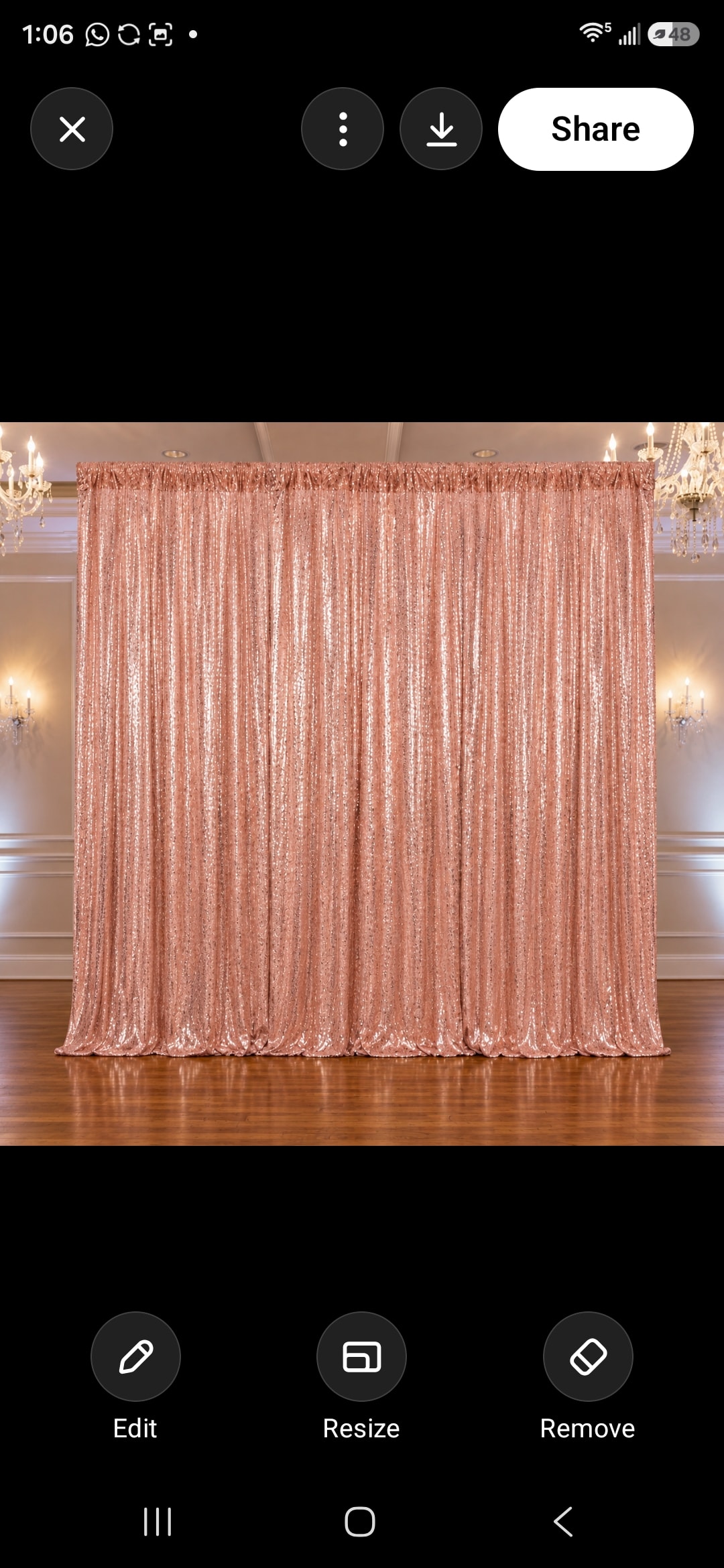 Rose Gold Sequin Drape