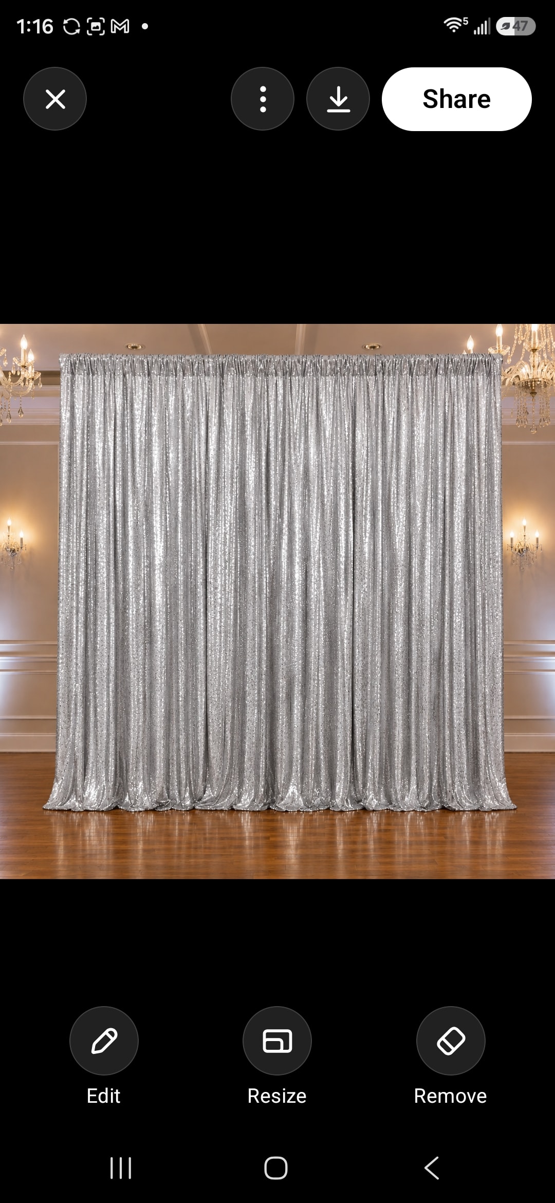 Silver Sequin Drape