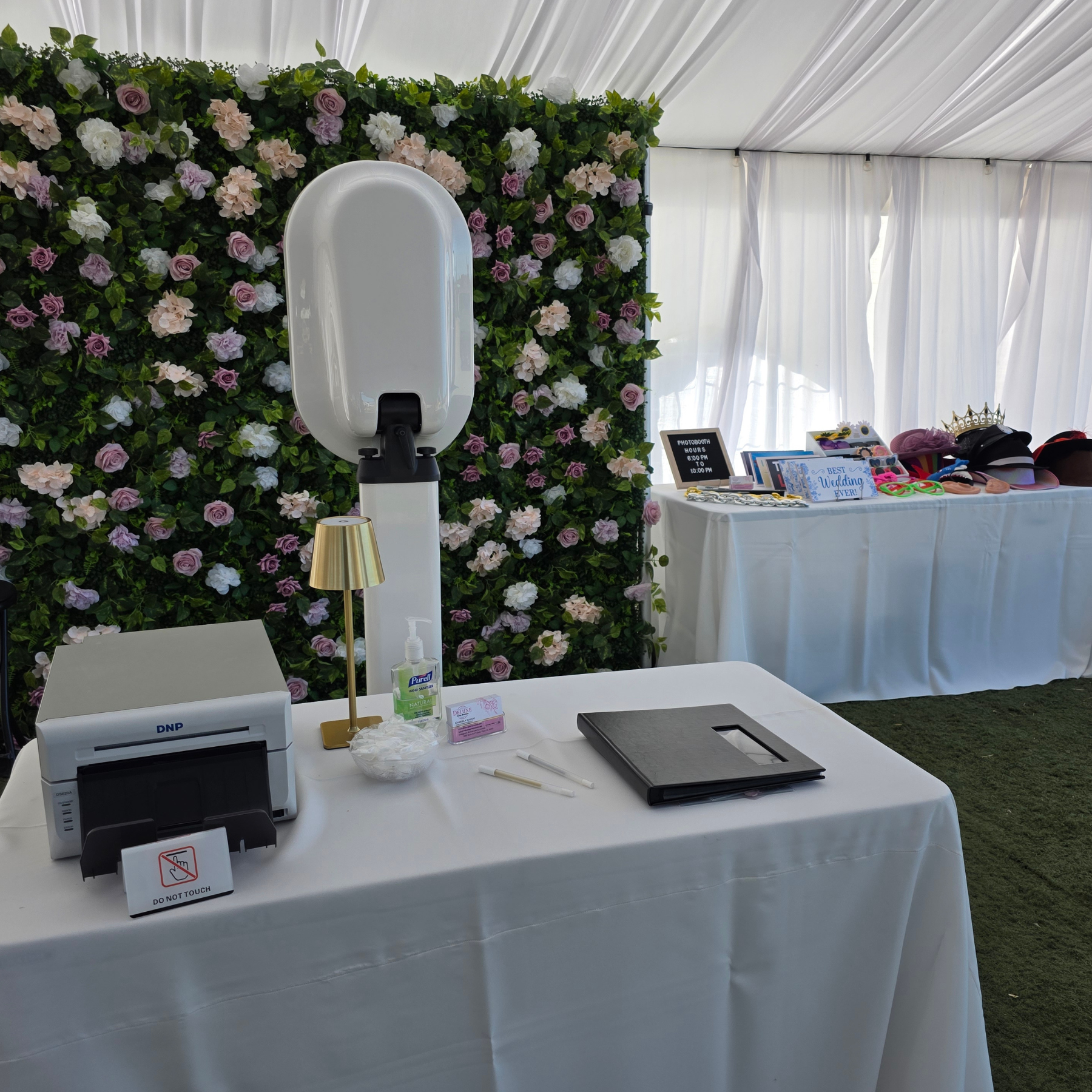 Wedding reception photo booth